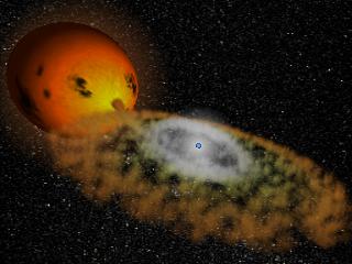 Artist's impression of an Dwarf nova